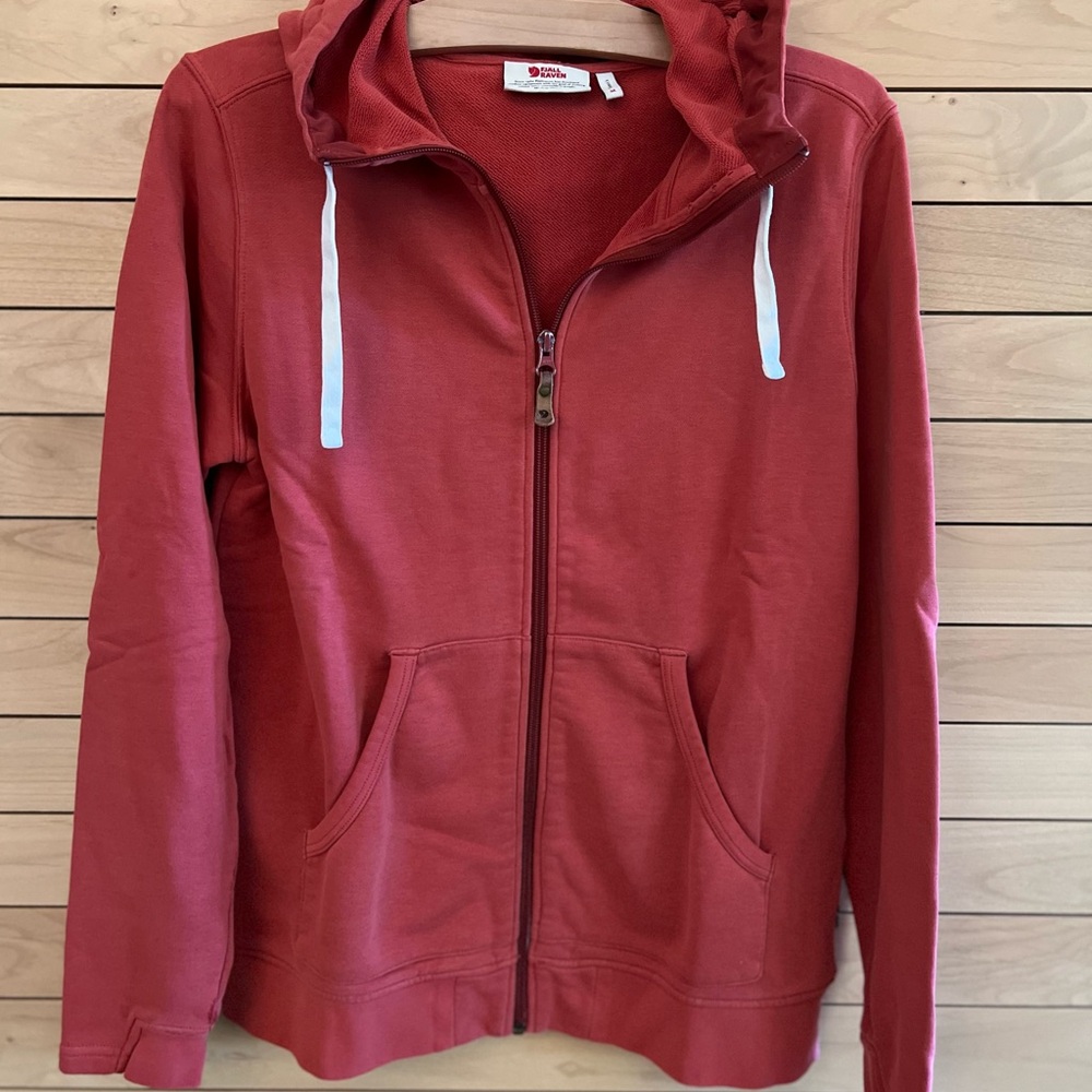 Fjallraven Women's Brick Red Zip-Up Sweater